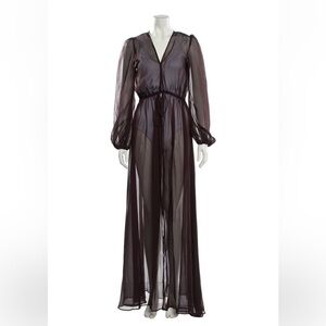 **SOLD** Shani Shemer Burgundy Sheer Maxi Dress